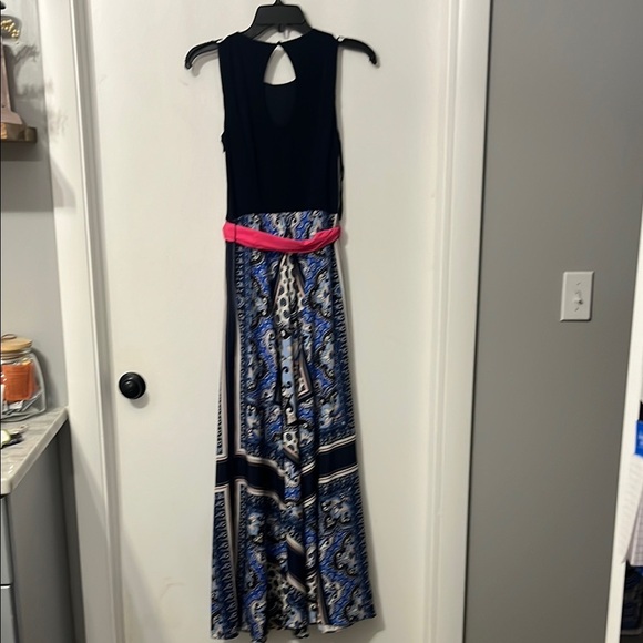 Eliza‎ J Navy Blue Maxi Sleeveless Dress Size 2 - Picture 3 of 11